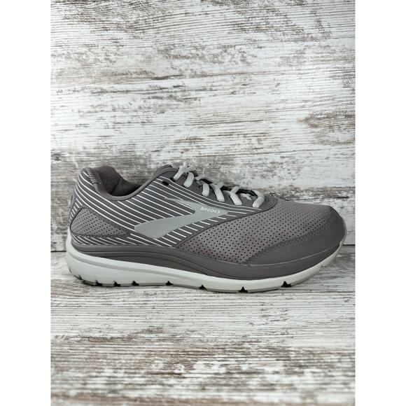 Womens Brooks Addiction Walker Alloy/Oyster Suede Walking Shoes Sz 8.5B Athletic - Picture 2 of 11
